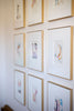 "Joyful Connections" Original Art Framed in 11x14 Aluminum Brass - White Peach Swish