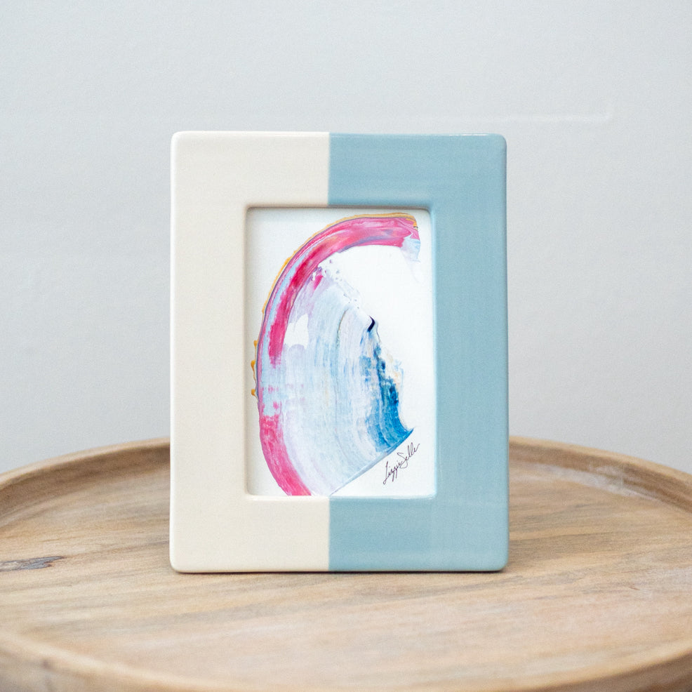 Original Artwork in Two-Tone Ceramic 6x8 Frame