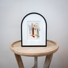 "Joyful Connections" Original Art - High Contrast Swish, 9x12 Arches Aluminum Frame