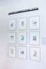 "Joyful Connections" Original Art Framed in 11x14 Aluminum Brass - Abstract horizontal with vertical oil pastel