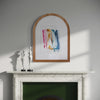 "Joy in Motion" in White Oak Arched Frame, 22"x29"