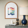 "Joy in Motion" in White Oak Arched Frame, 22"x29"