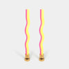 Wiggle Candles - Yellow & Pink (2 Pack) - 11" Vibrant Tapers
