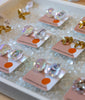Iridescent Tear Drop Stud Earrings