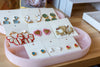 Porcelain Criss Cross Studs
