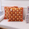 20" Coral Velvet Printed Pillow with Eyelash Fringe