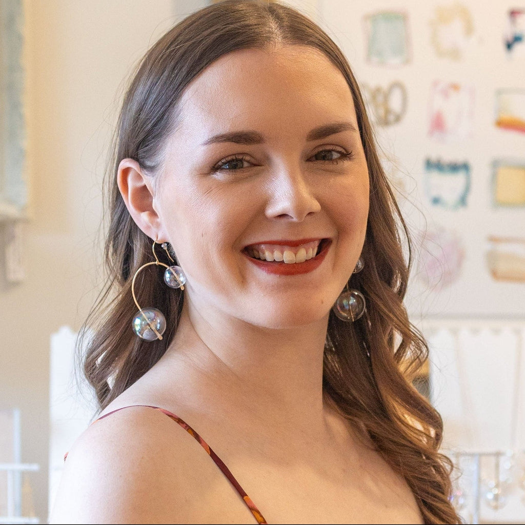 Bubble Celestial Large Iridescent Earrings