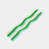 Wiggle Candles - Triple Green (2 Pack) - 11" Vibrant Tapers