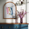 "Joy in Motion" in White Oak Arched Frame, 22"x29"