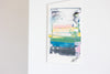 "Joyful Connections" Original Art Framed in 11x14 Aluminum Brass - Blue Green Pink Stack