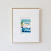 "Joyful Connections" Original Art Framed in 11x14 Aluminum Brass - Blue Horizon Stack