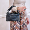 Ana Wave Strap Handbag - Black