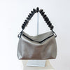 Ana Wave Strap Handbag - Metallic Gunmetal