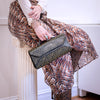 Sofi Baguette Handbag - Olive/Black Python
