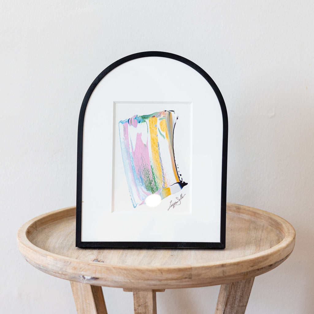 "Joyful Connections" Original Art - pastel wave, 9x12 Arches Aluminum Frame