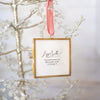 Merry & Bright Original Art Ornament - Green Gold Pink Vertical