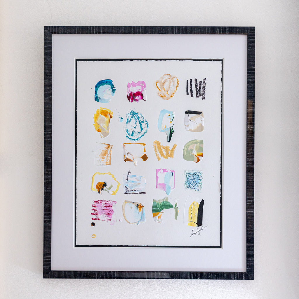 "Bright Spots 32,” Original in Custom Frame 20.5”x24.5”