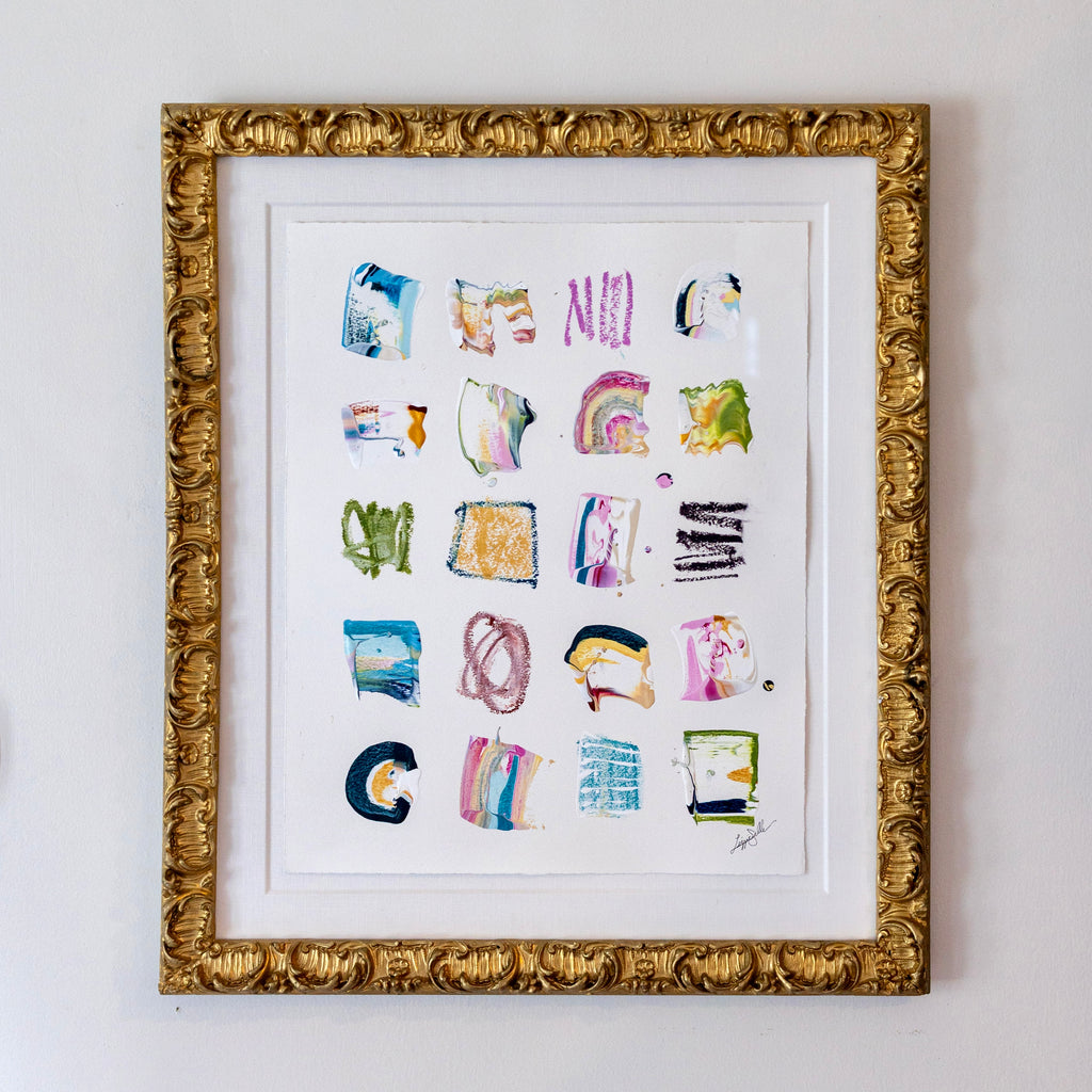 "Bright Spots 35,” Original in Vintage Frame 23.75"x27.25"