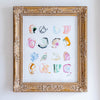"Bright Spots 7" Original Art in Antique Champagne Gold Frame