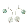 Bubble Celestial Earrings Small Clear & Teal
