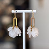 Flor Earrings White Short