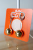 Neptune Drop Earrings - Brass