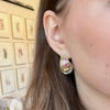 Iridescent Tear Drop Stud Earrings