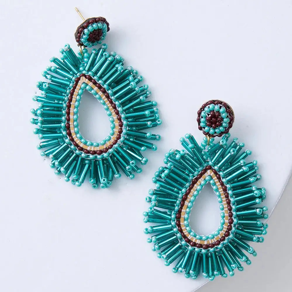 Carnaval Earrings, Turquoise