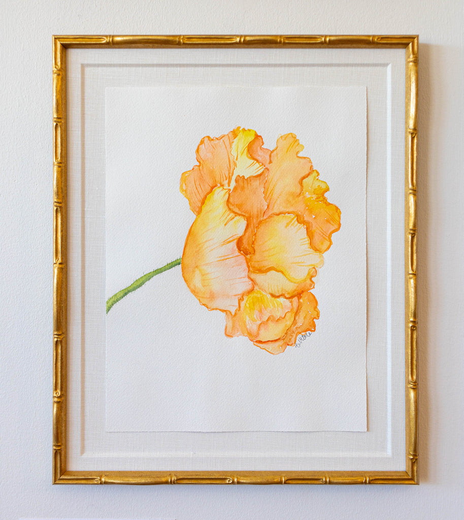 “Alight with Sparks” Custom framed Original Watercolor, pair available