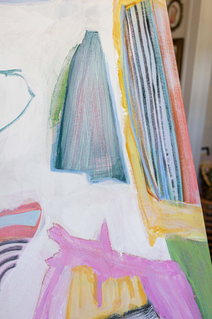 Colorful abstract drawing on a white background