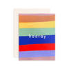 Hooray Stripe - Hand Painted Greeting Card