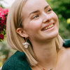 Fleur Drop Earrings - Porcelain