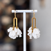 Flor Earrings White Opaque Short