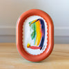 Fine Art Print in 5x7 Coral and Green Resin Oval Frame