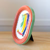 Fine Art Print in 5x7 Coral and Green Resin Oval Frame