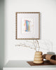 "Joyful Connections- Vertical Swish" Original Gestural Art in Custom Wave Frame