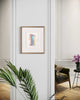 "Joyful Connections- Vertical Swish" Original Gestural Art in Custom Wave Frame