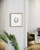 "Joyful Connections-Circle" Original Gestural Art in Custom Wave Frame