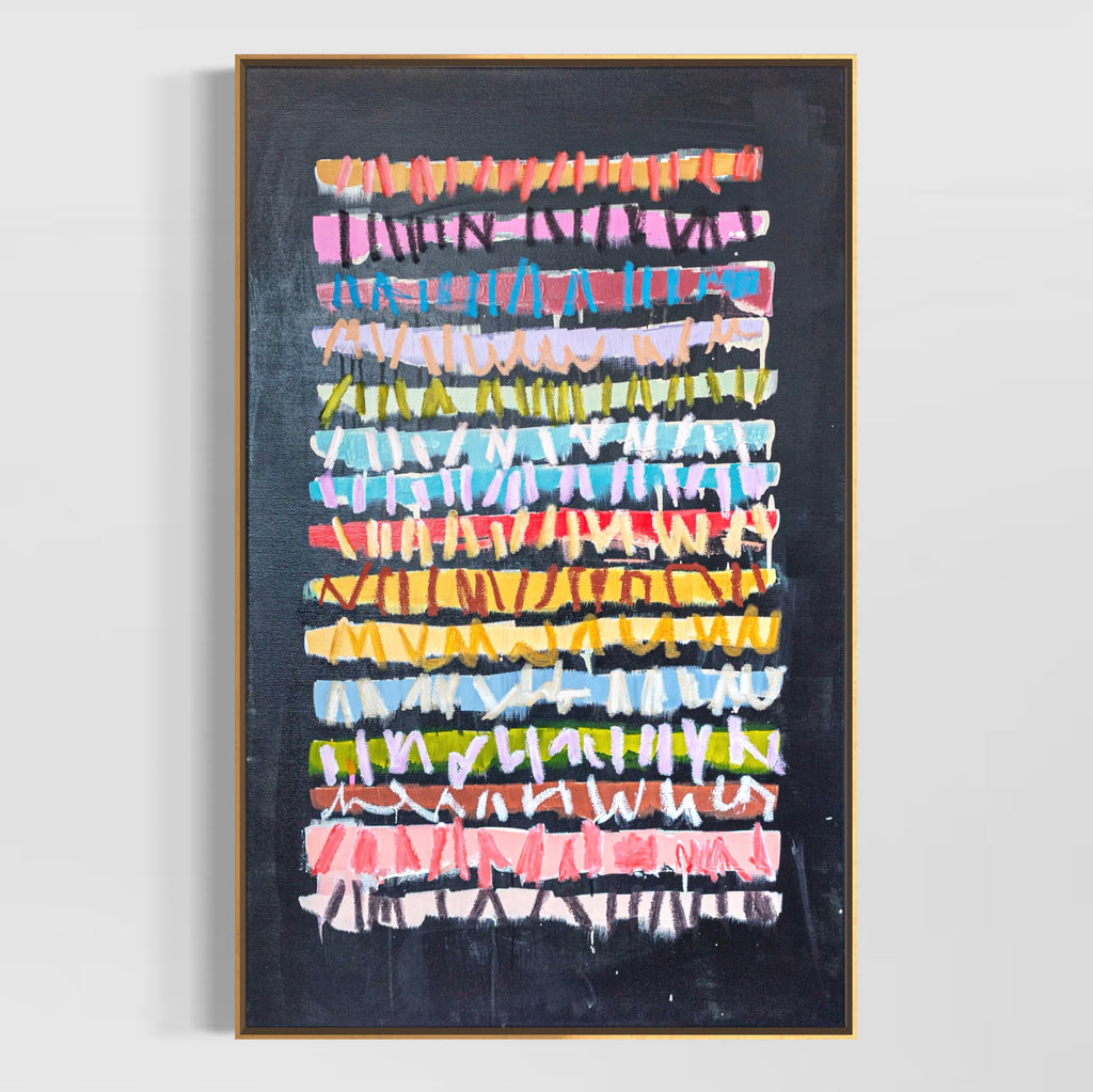 "Within & Beyond" 30x48, Gold Float Frame