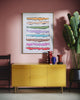 "Learning the Lines" 30x40, Gold Float Frame