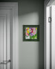 Garden Bouquet Series in 11x11 Squiggle Forrest Green Frame