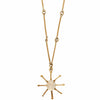 Stella white quartz bronze pendant