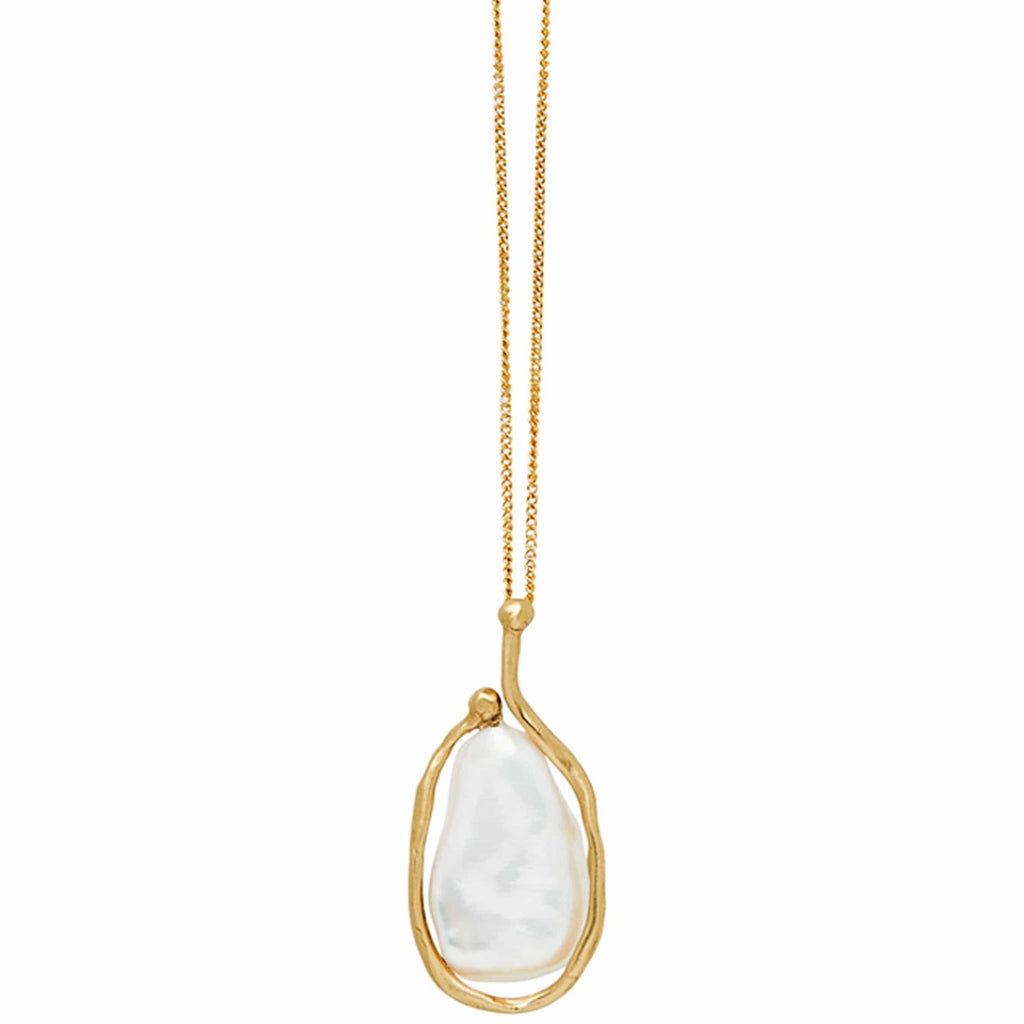 Saturn Pearl Bronze Pendant