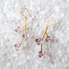 3 Flowers on Branch Earrings - Multiple Colors