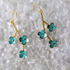 3 Flowers on Branch Earrings - Multiple Colors