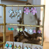 Small Flower Earrings on Stem - Multiple Colors