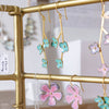 3 Flowers on Branch Earrings - Multiple Colors