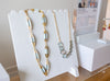 9 Flower Necklace in White