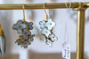 Large 12 Flower Earring in White