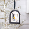 Jingle Bell Original Art Ornament - Neutral Swish with Swirl